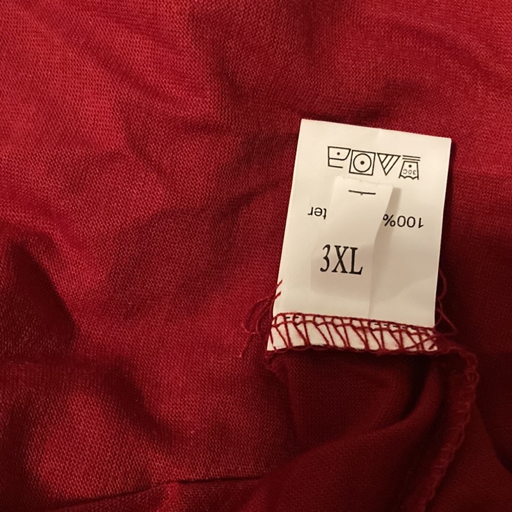 3XL Women Sleep Shirt in Burgundy Wine Color - Picture 4 of 6